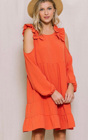 Orange Coral Babydoll Dress